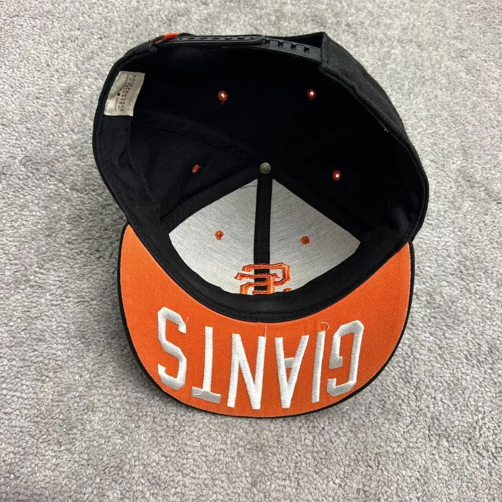 47 Brand San Francisco Giants SF MLB Baseball Hat Cap Mens OSFA Black Orange
